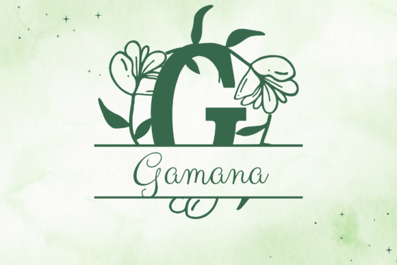 Orvara Split Monogram Font PNG with transparent background - Preview 1
