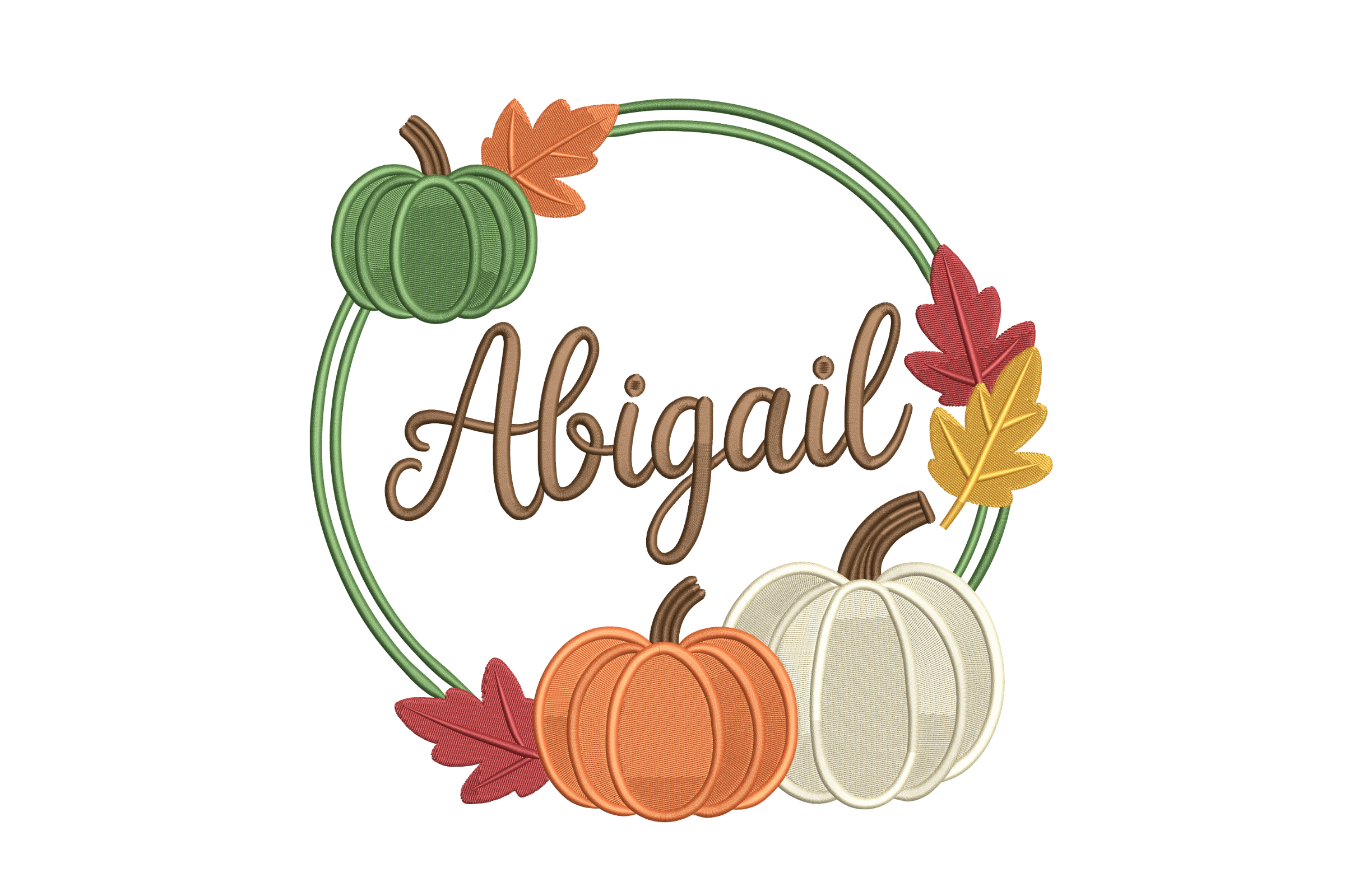 Personalized Pumpkin Wreath with Autumn