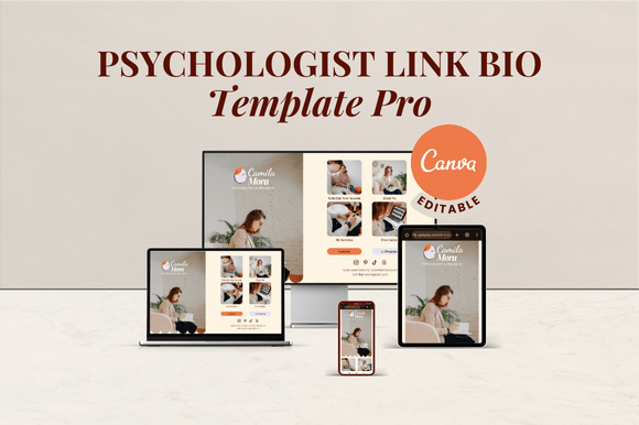 Psychologist Link Bio Canva Template Pro