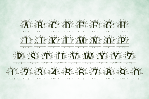 Rosalith Split Monogram Font font preview - 3