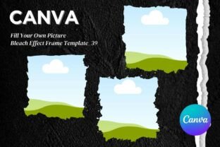 Torn Paper Ripped Canva Frame Template