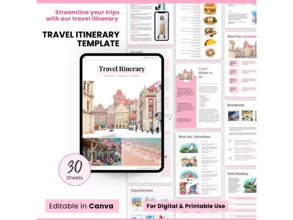Travel Itinerary Planner: Canva Holiday