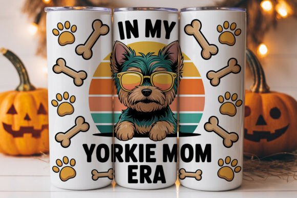 yorkie mom era 20oz tumbler wrap variation svg vinyl wrap cricut maker