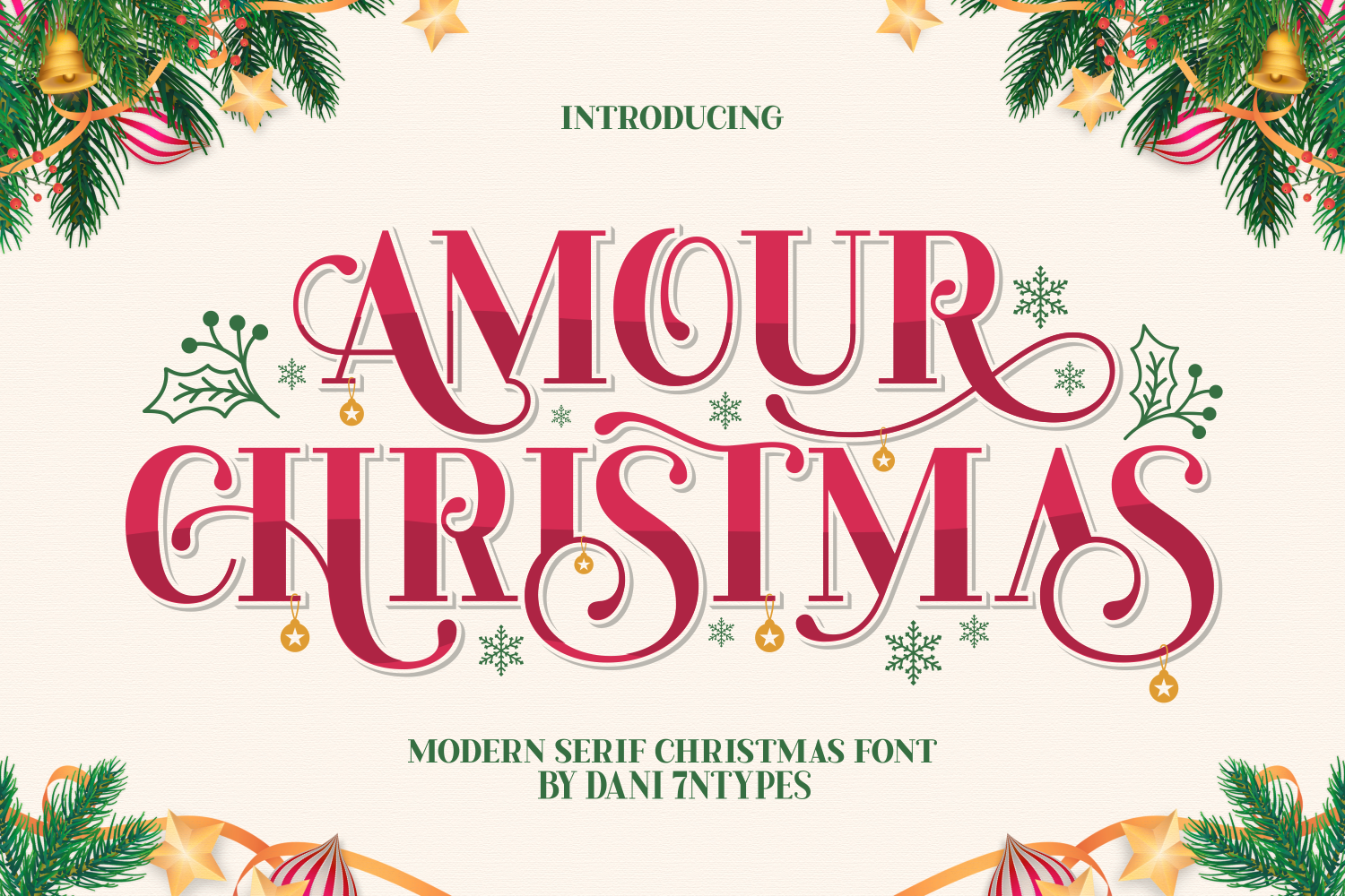 Amour Christmas Font - photo 1