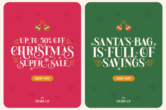 Amour Christmas Font - Preview 1