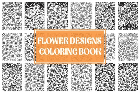 Beautiful Bold Flowers Coloring Page