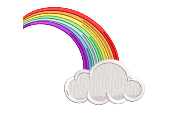 Bright Rainbow and Cloud