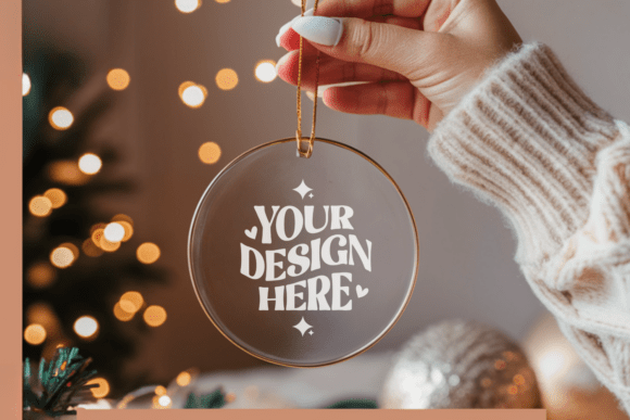 Christmas Acrylic Ornament Mockups