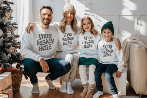 Christmas Family Matching Tshirt Mockups