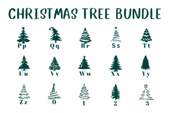Christmas Tree Bundle Font - Preview 2
