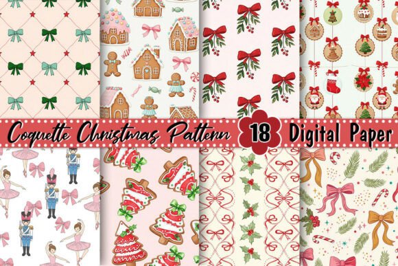 Coquette Christmas Pattern