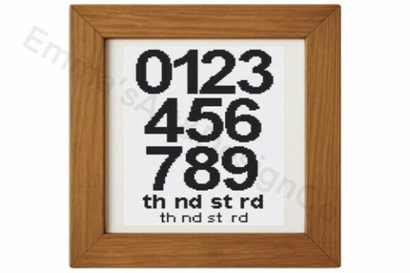Cross Stitch Numbers 0–9