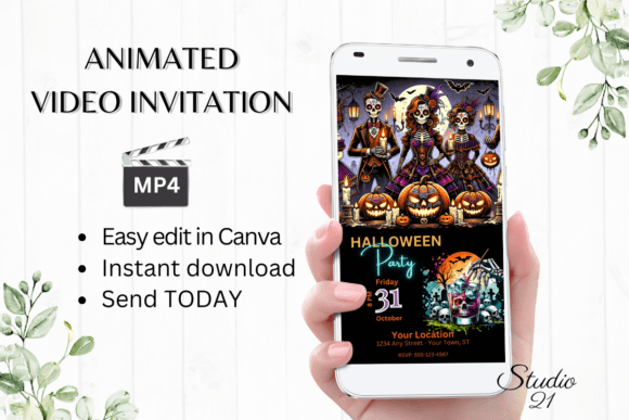 Digital Halloween Party Invitation