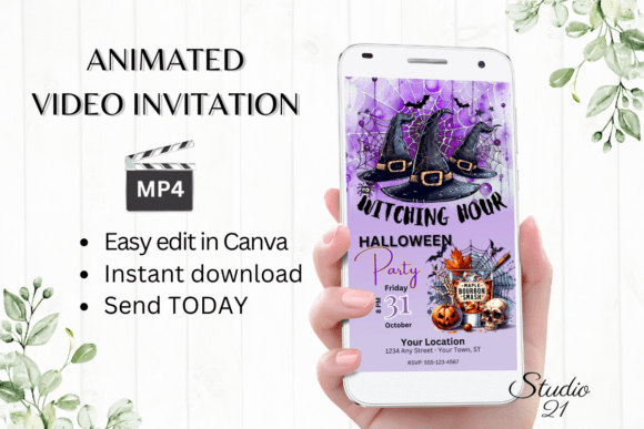 Electronic Halloween Party Invitation