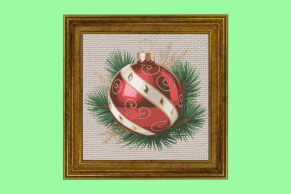 Elegant Red and Gold Christmas Ornament