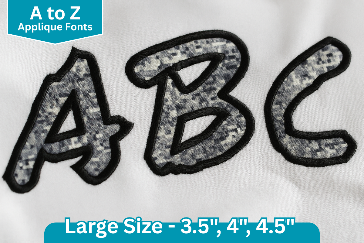 Graffiti Applique Embroidery Font