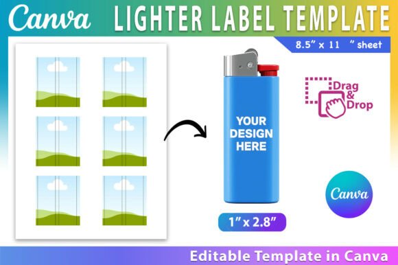 Lighter Label Canva Editable Template Graphic by PixelTemplix ...