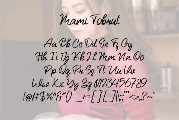 Mami Tobrut Font PNG with transparent background - Preview 1