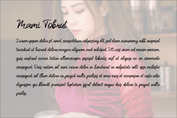 Mami Tobrut Font PNG with transparent background - Preview 2