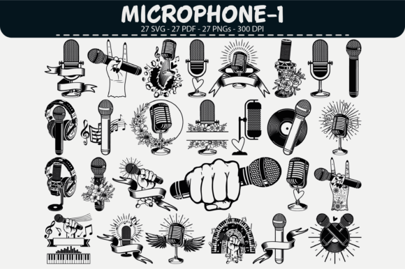 Microphone Vector Clipart – 27 Designs