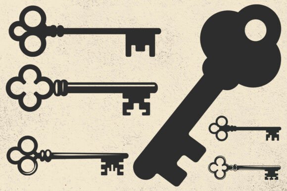 Skeleton Key SVG, Key Vector File