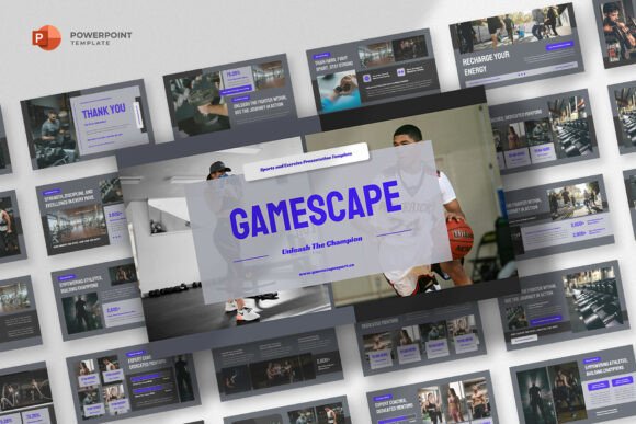 Preview of Sport & Fitness Powerpoint Template sports presentation template