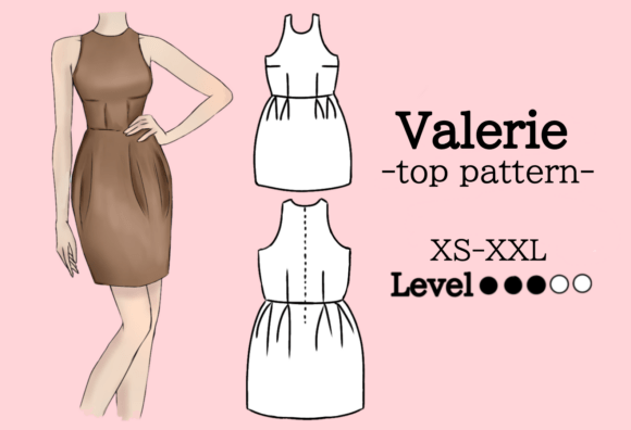 Valerie Linen Dress Pattern XS-XXL
