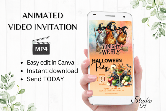 Animated Halloween Party Invite