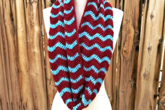 Artic Ember Crochet Infinity Scarf
