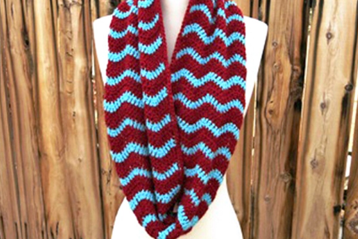 Artic Ember Crochet Infinity Scarf