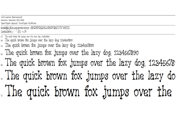Barnwood Font PNG with transparent background - Preview 1