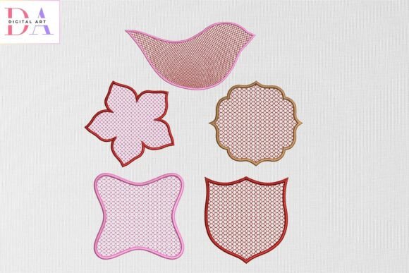 Bird Flower Shield Shapes