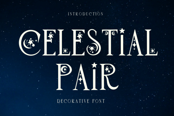 Celestial Pair Decorative Font By Nongyao