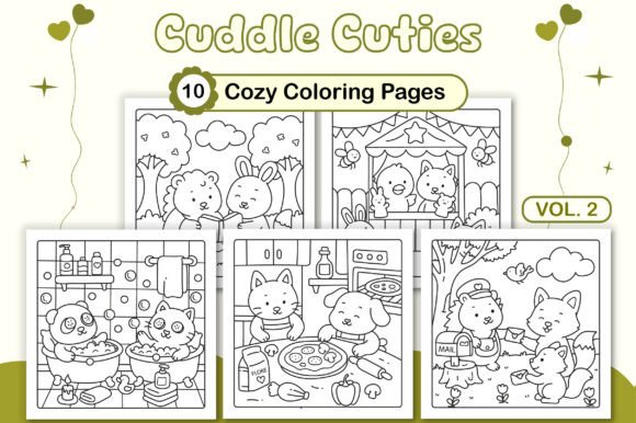 Cuddle Cuties Cozy Coloring Pages Vol. 2