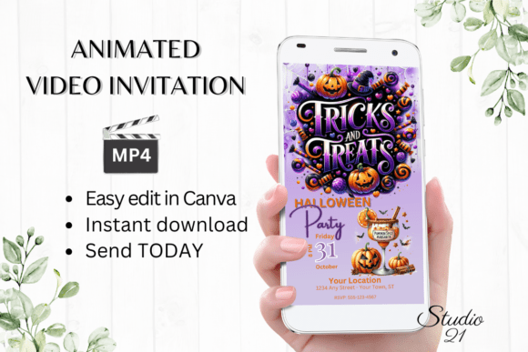 Digital Halloween Party Invite