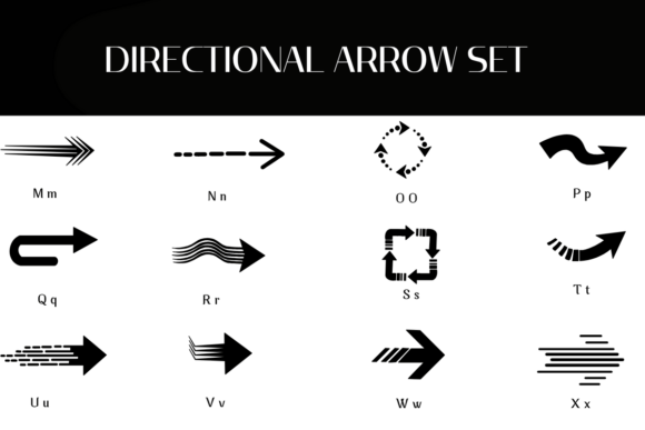 Directional Arrow Set Font - Preview 2