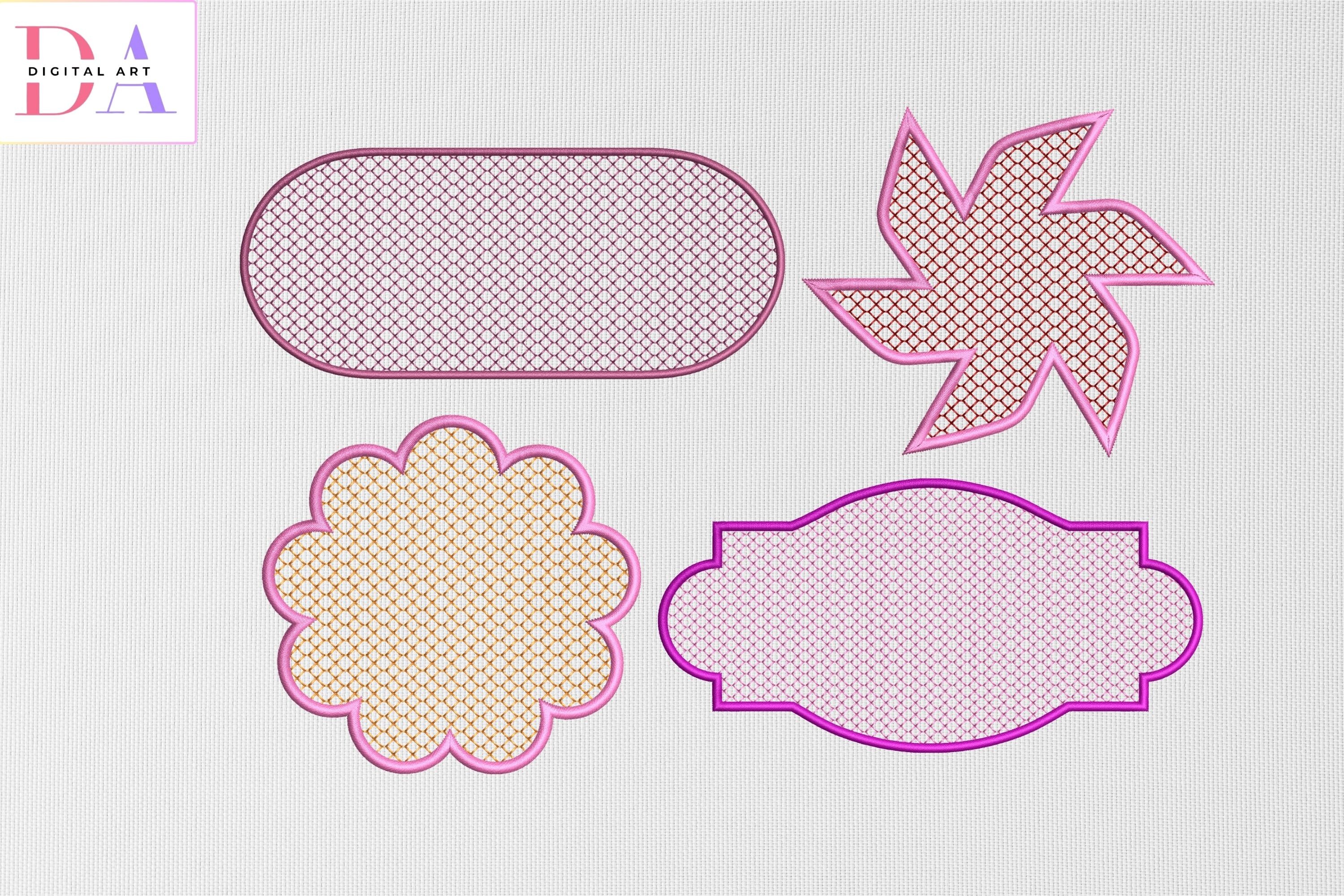 Elegant Floral Label Shapes