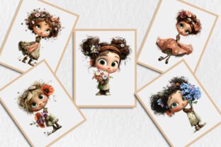 Flowers & Girls Clipart Bundle Graphic by Rose Art · Creative Fabrica