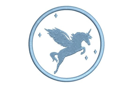 Flying Unicorn Circle Patch