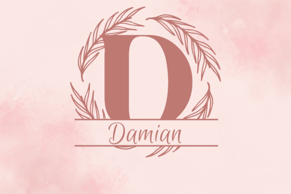 Imperia Crest Split Monogram Font PNG with transparent background - Preview 1