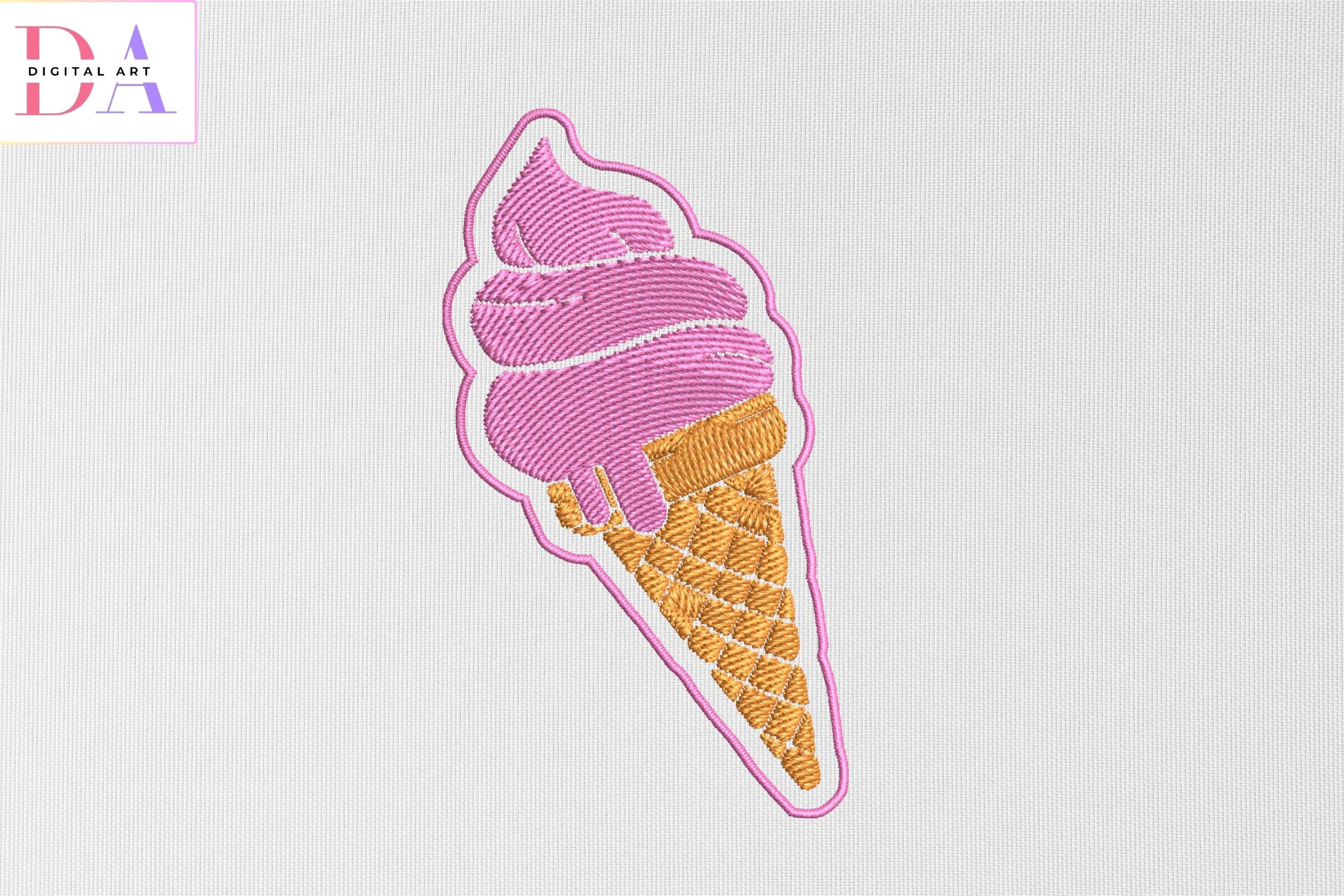 Pink Ice Cream Cone