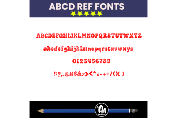 Retro Groovy Polka Dots Font PNG with transparent background - Preview 1