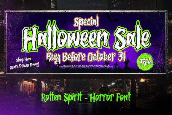 Rotten Spirits Font PNG with transparent background - Preview 2