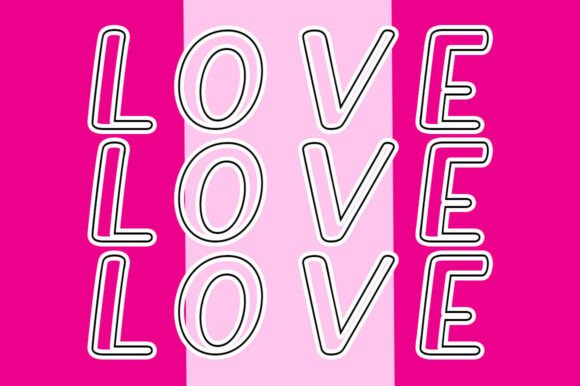 Sample Handmade Outline Font PNG with transparent background - Preview 1