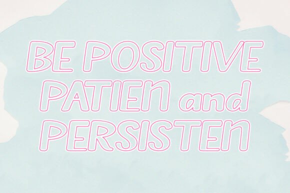 Sample Handmade Outline Font PNG with transparent background - Preview 3