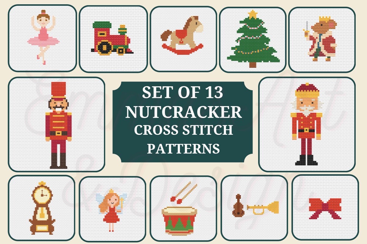 13 Nutcracker Cross Stitch Patterns