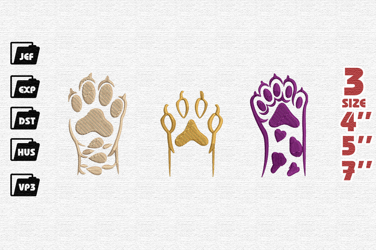 Artistic Big Cat Paw Prints