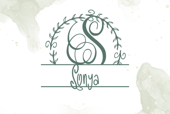 Aurielle Split Monogram Font - Preview 1