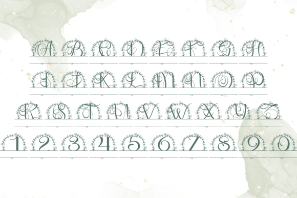 Aurielle Split Monogram Font - Preview 3