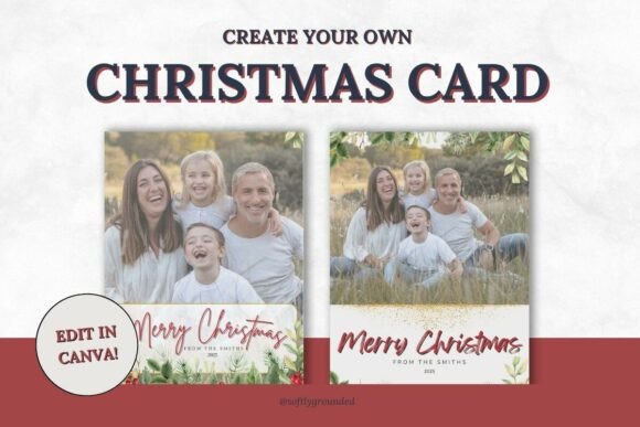 Canva Christmas Card Template Editable